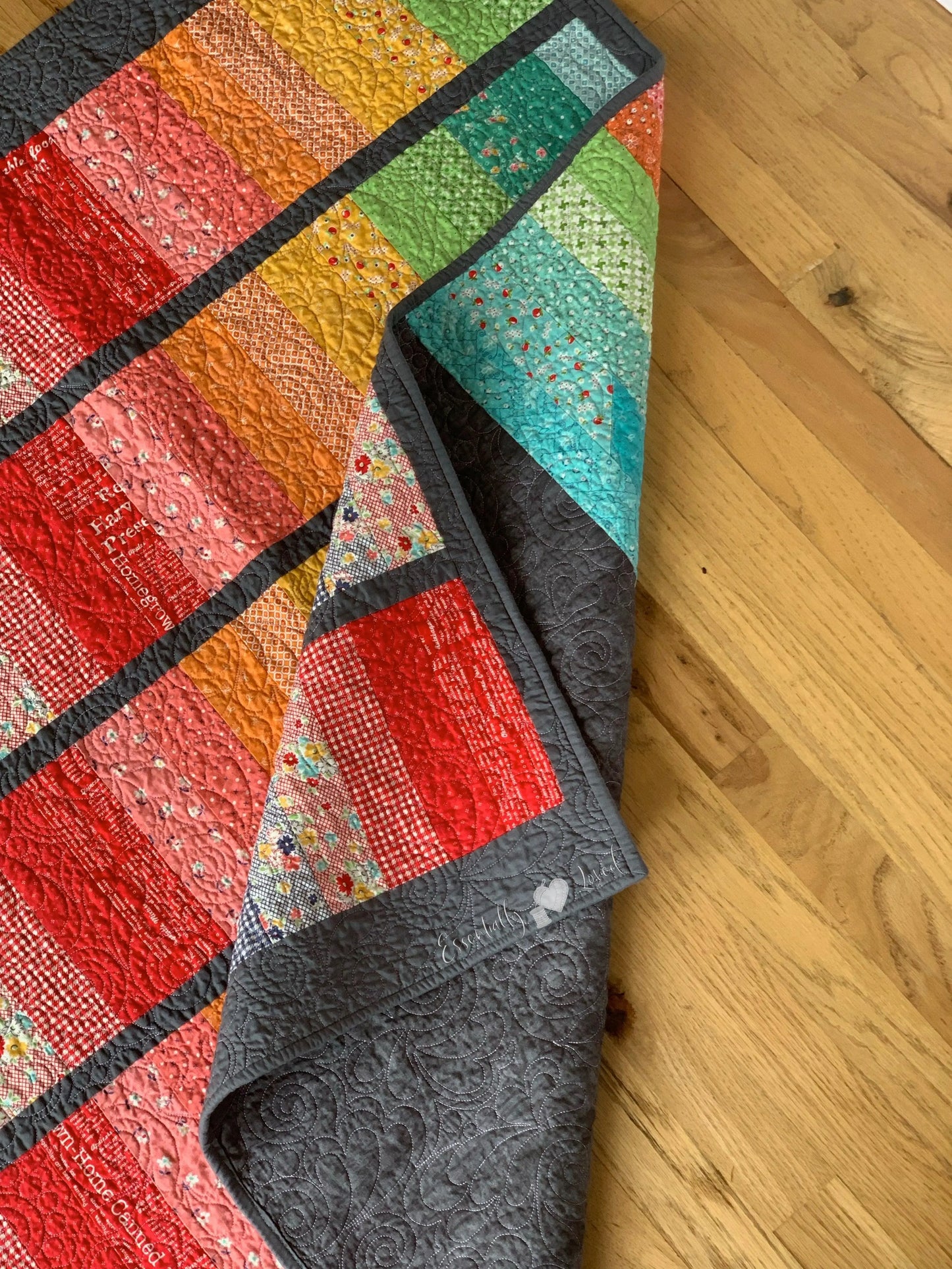 Rainbow Brite Quilt - Essentially Loved Quilts