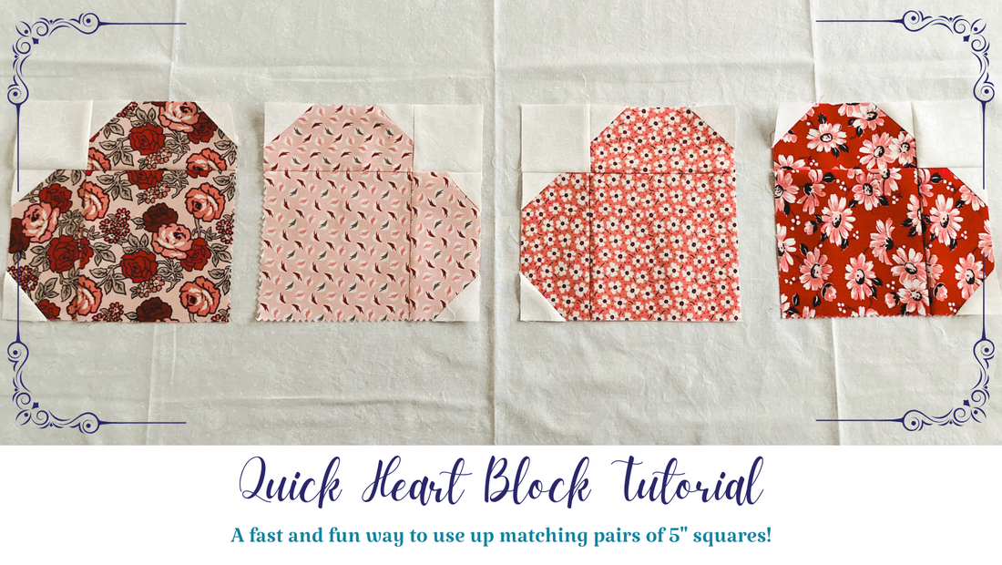Quick Heart Block Tutorial - Essentially Loved Quilts