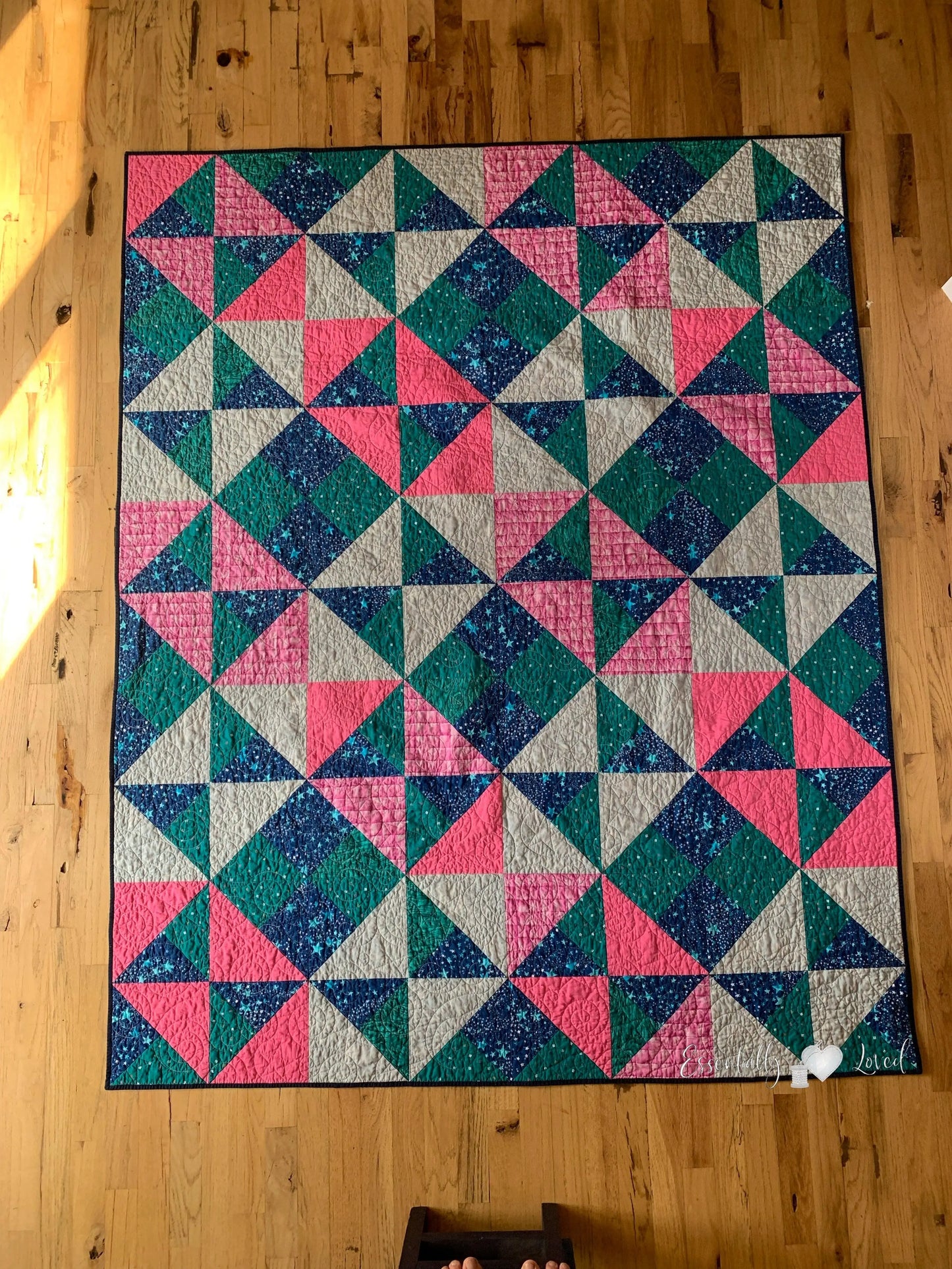 Tumbled Triangles Quilt - Essentially Loved Quilts