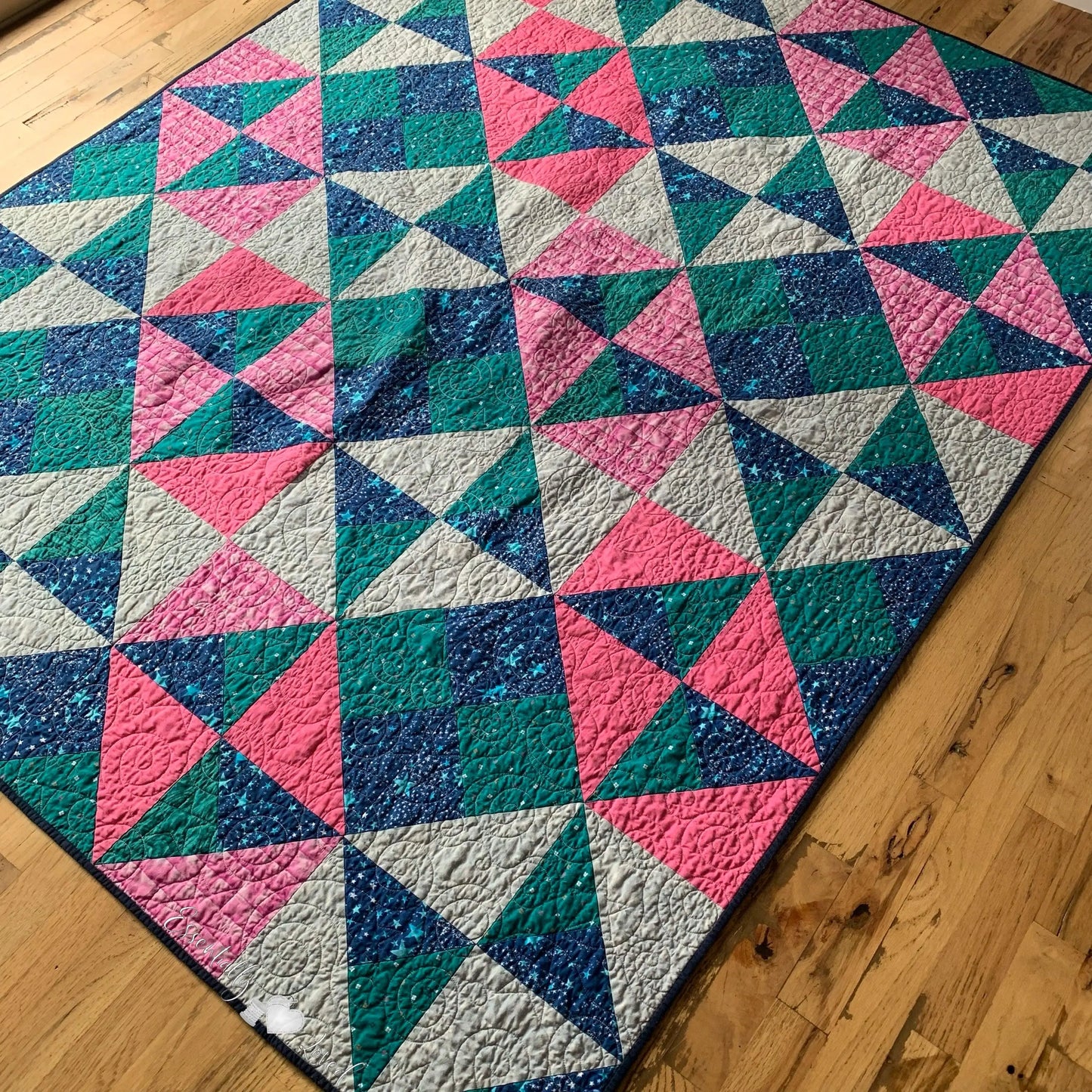 Tumbled Triangles Quilt - Essentially Loved Quilts