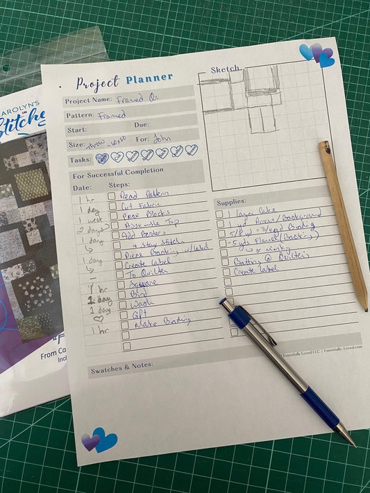 Quilty Project Planner - Essentially Loved Quilts